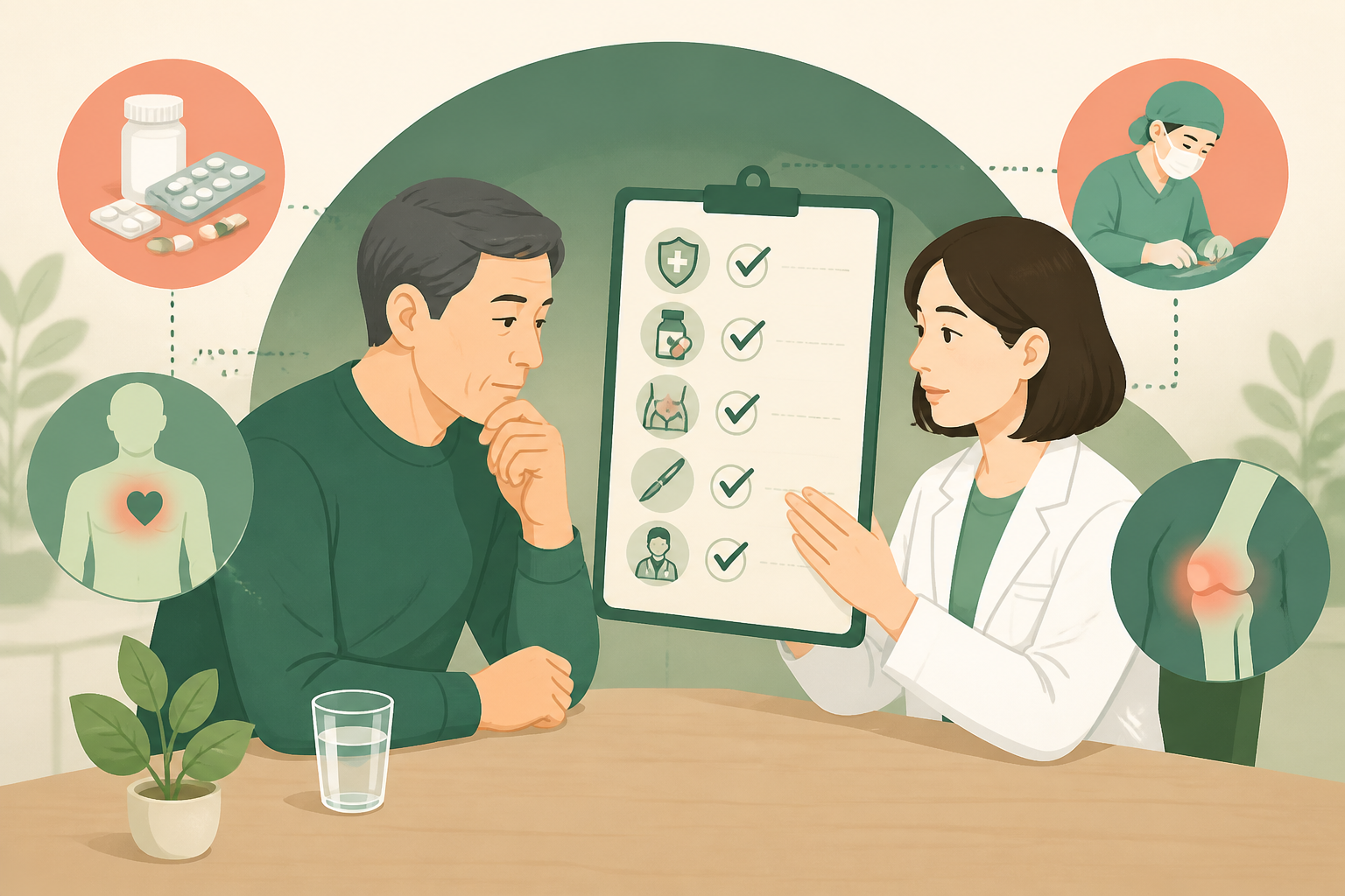글루코사민 섭취 전 질환과 복용 의약품을 점검하는 체크리스트