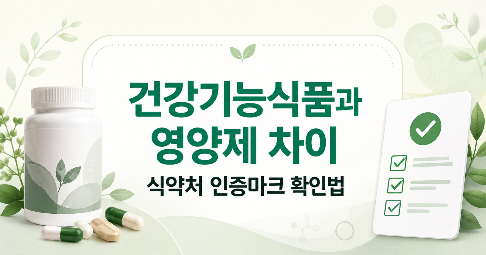 건강기능식품과 영양제 차이, 식약처 인증마크 확인법