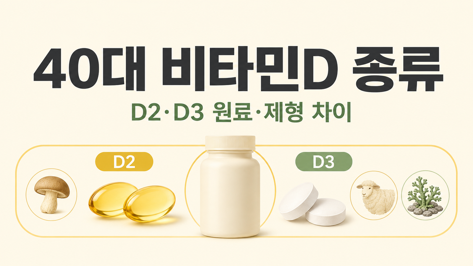 비타민D와 D3 차이: D2·D3 종류와 원료 고르는 법