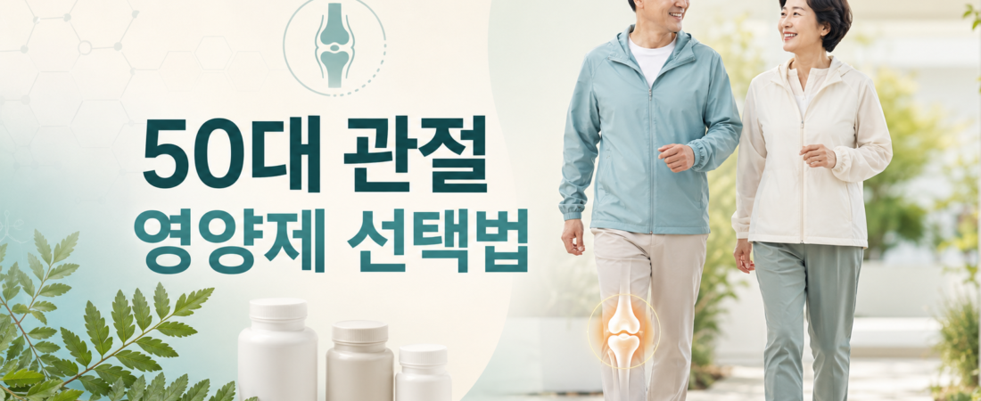 50대 관절 영양제, MSM·NAG·보스웰리아 무엇이 다를까?