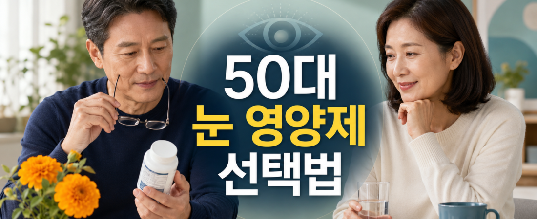 2026년 50대 눈 영양제 고르는 법｜루테인·지아잔틴·아스타잔틴 차이