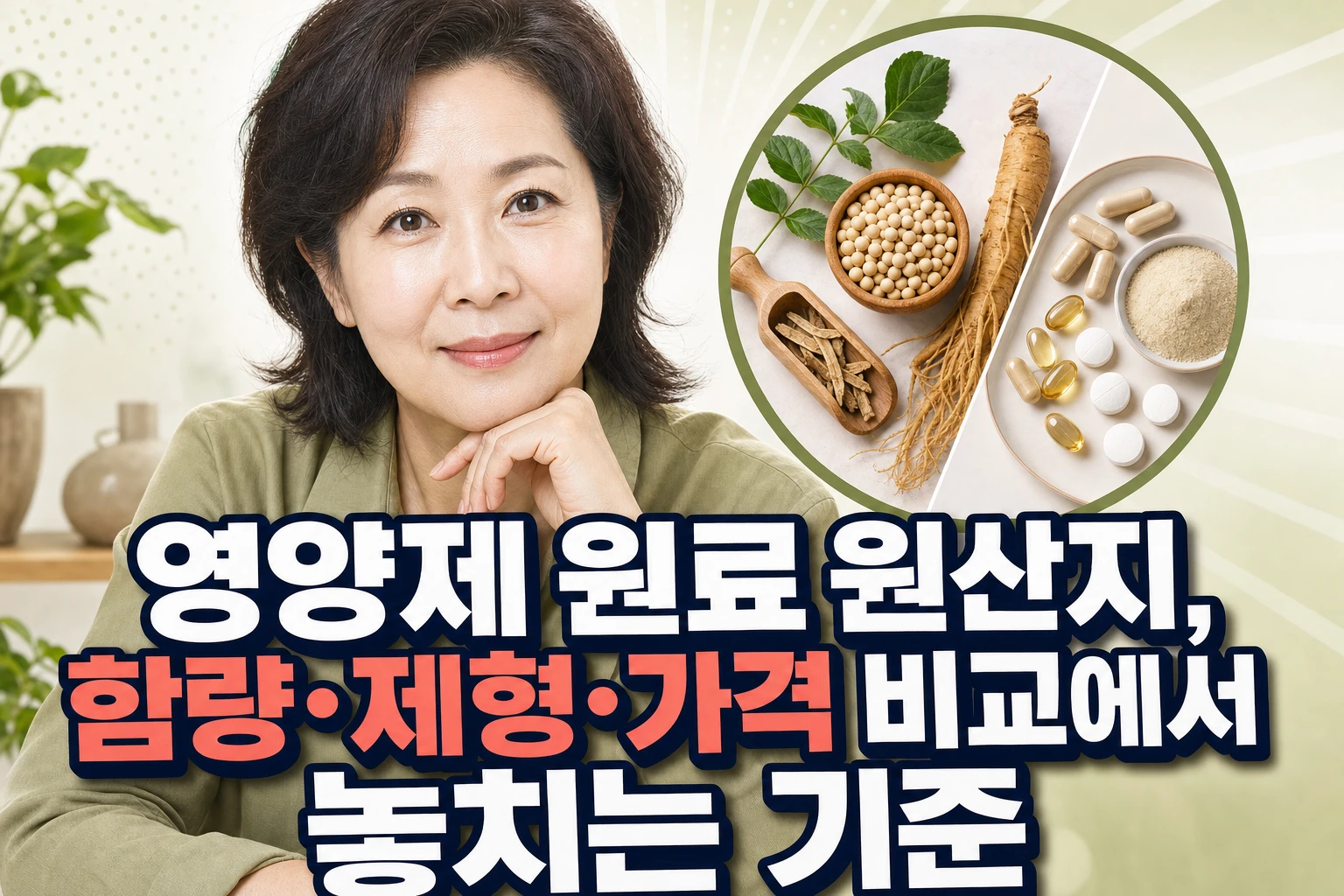영양제 원료 원산지, 함량·제형·가격 비교에서 놓치는 기준