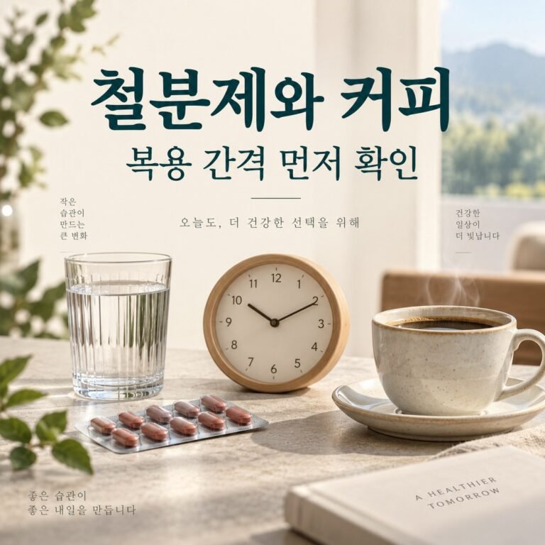 철분제와 커피, 복용 간격을 먼저 확인하는 제목 이미지
